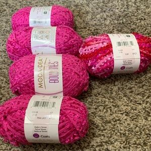 Moda Dea - Bow Ties Yarn- Pink Lady (3 Skeins) and Flirt (1 Skein)